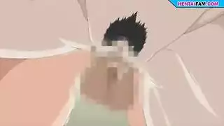 هنتاي إباحي: جنس في الحمام مع أم شقية