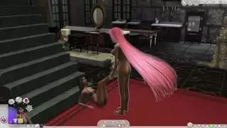 أورجية في القصر مع فوتاناري في لعبة سيمز